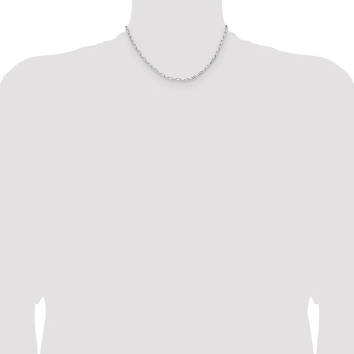 High-Quality Rhodium-Plated Sterling Silver 3.15mm Double Curb Chain - Stylish Value-4