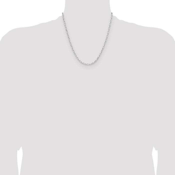 High-Quality Rhodium-Plated Sterling Silver 3.15mm Forzantine Chain - Stylish Value!-4