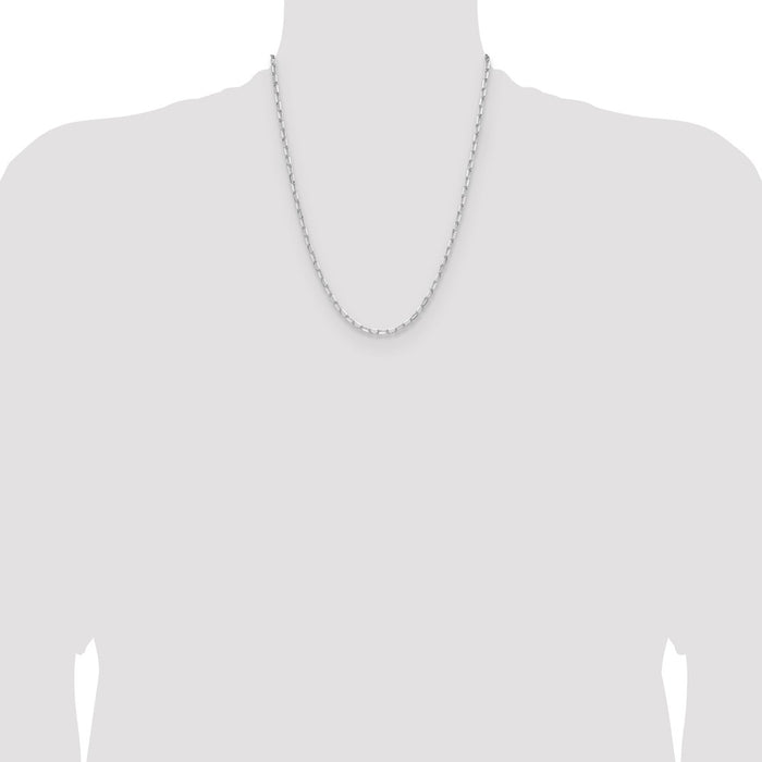 Buy Stylish Rhodium-Plated Sterling Silver 3.15mm Forzantine Chain - Affordable!-4