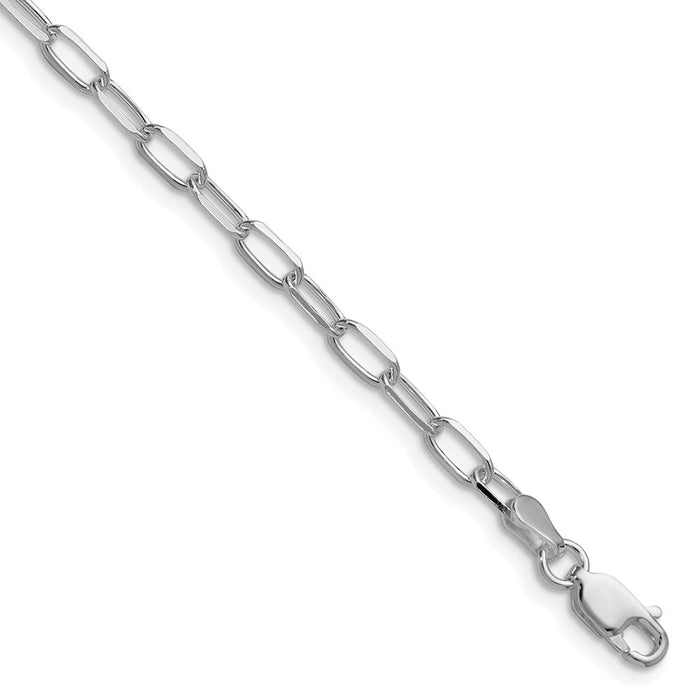 High-Quality Rhodium-Plated Sterling Silver 3.15mm Double Curb Chain - Stylish Value-1