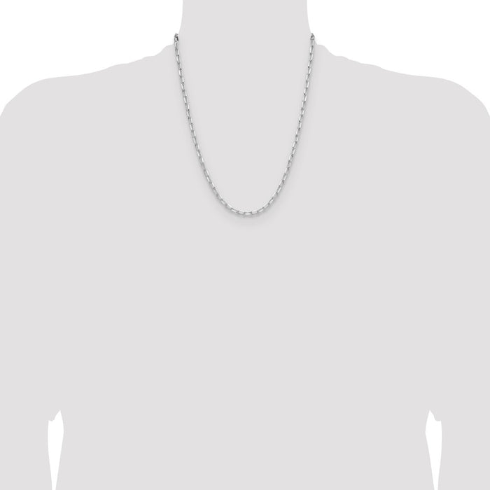 Exclusive Rhodium-Plated Sterling Silver 3.85mm Double Curb Chain - Stylish Value!-4