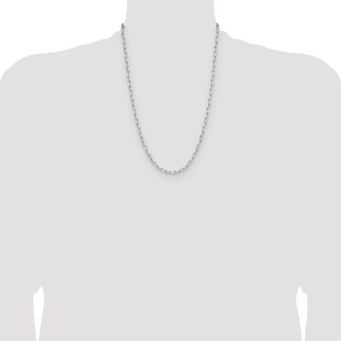 High-Quality Rhodium-Plated Sterling Silver 3.85mm Double-Cable Chain - Stylish Value-4