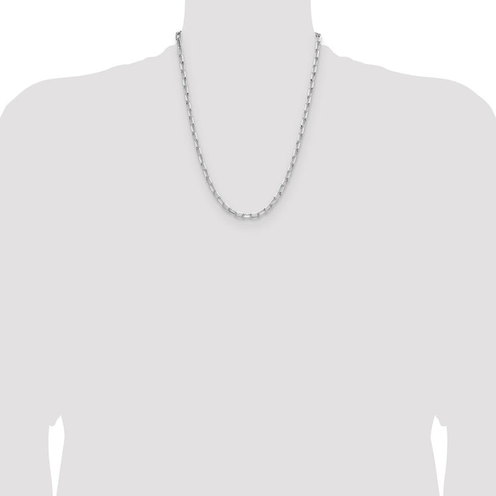 Buy Stylish Rhodium-Plated Sterling Silver 4.65mm Double-Cable Chain - Luxury Look!-4