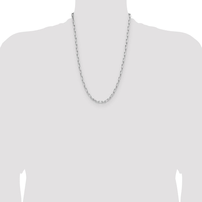 Buy Stylish Rhodium-Plated Sterling Silver 4.65mm Double-Curb Chain - Luxury Value-4