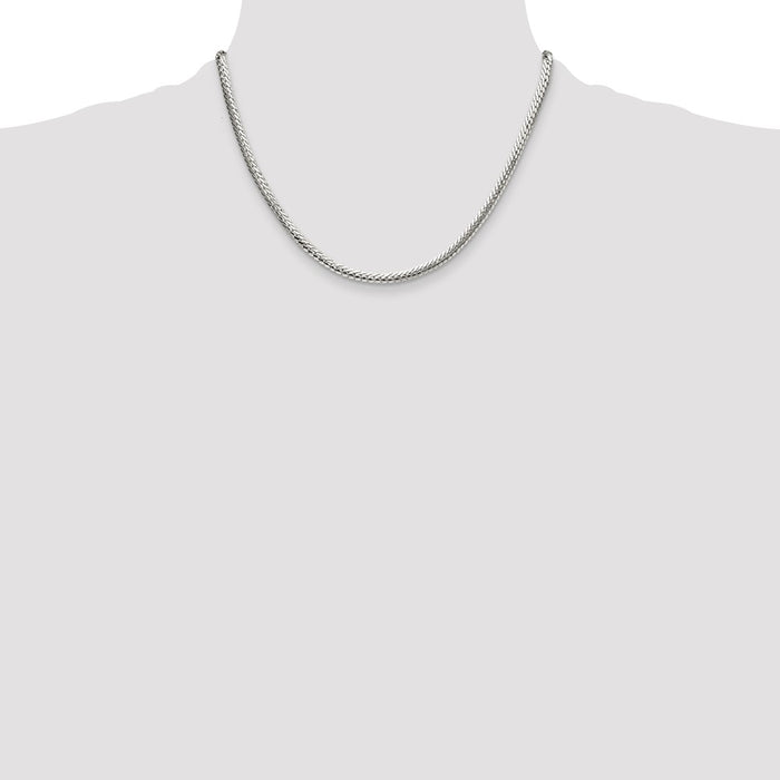 Buy Stylish Polished Sterling Silver 4.1mm Chain - Affordable Luxury Jewelry!-4