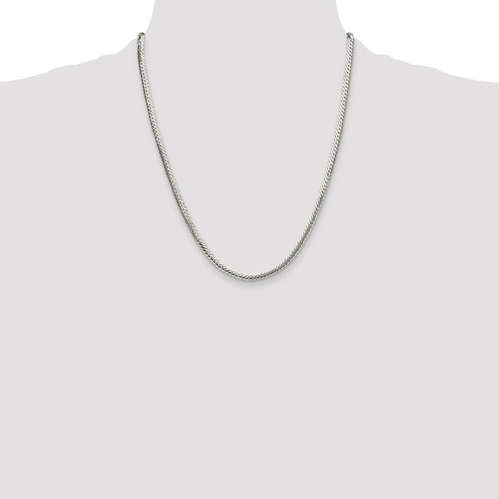 Exclusive Polished Sterling Silver 4.1mm Double Oval Flat Chain - Stylish Value-4