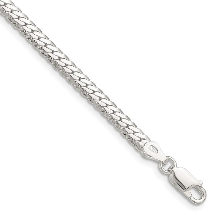 High-Quality Polished Sterling Silver 4.1mm Double Oval Chain | Stylish Value-1