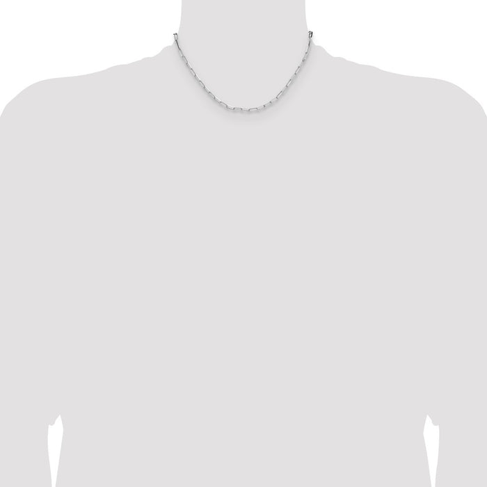 Buy Stylish Rhodium-Plated Sterling Silver 3.1mm Double Link Chain - Affordable Luxury!-4