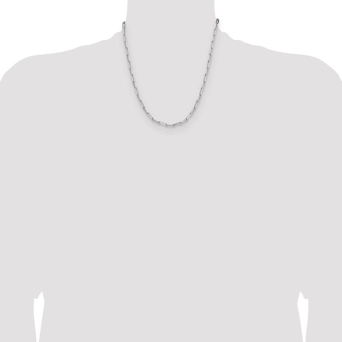 High-Quality 3.5mm Sterling Silver Double Link Paperclip Chain - Stylish Value!-4