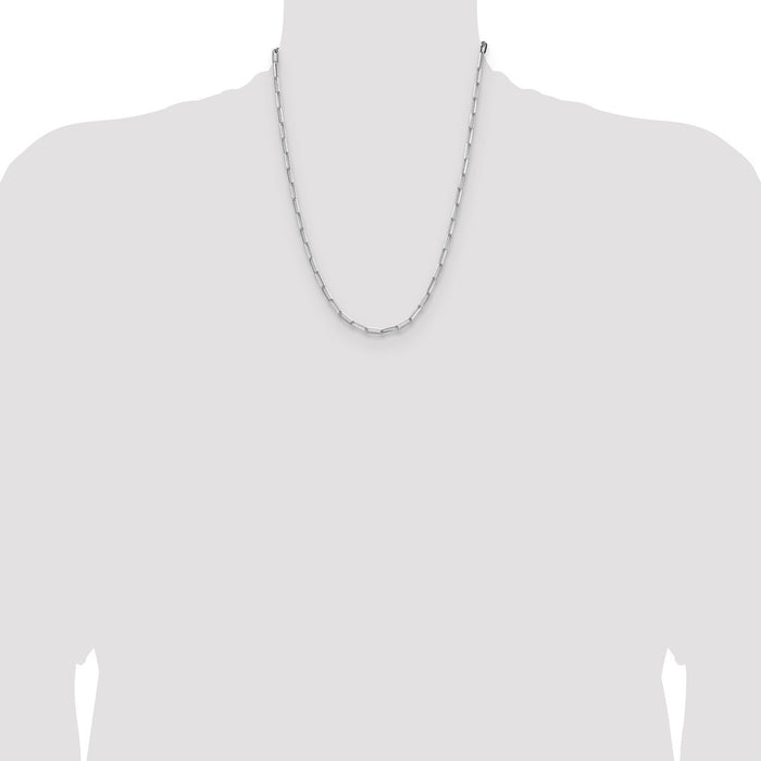 Order Stylish 3.5mm Double Link Paperclip Chain in High-Quality Sterling Silver-4