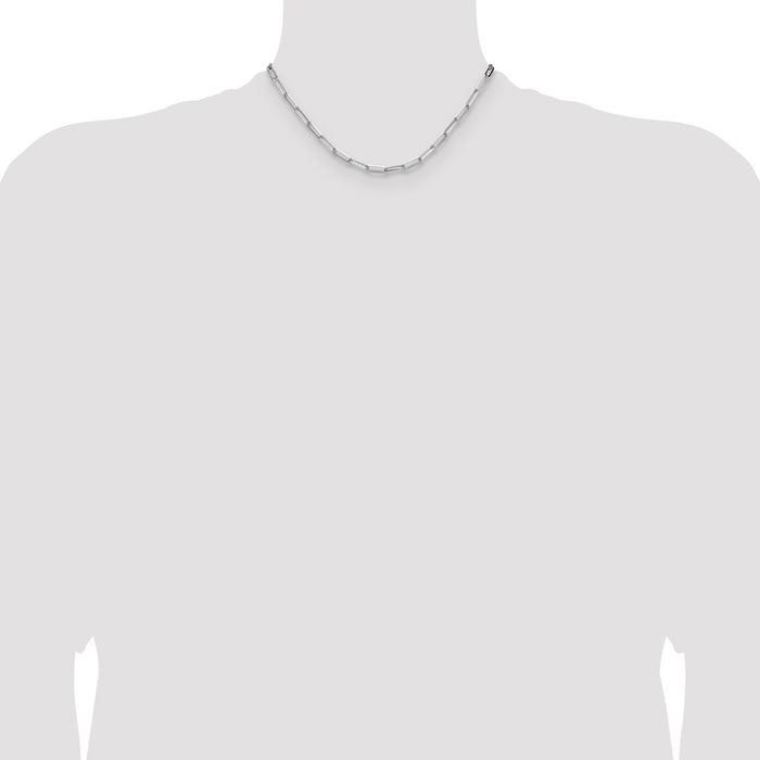 Buy Stylish Rhodium-Plated Sterling Silver 3.5mm Double Chain Necklace-4