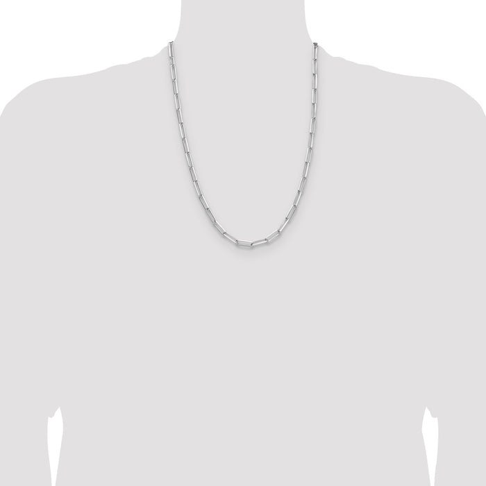 High-Quality 4.4mm Double Link Paperclip Chain in Sterling Silver | Stylish Value-4