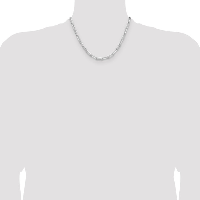 Buy Stylish Rhodium-Plated Sterling Silver 4.4mm Double Chain Necklace-4