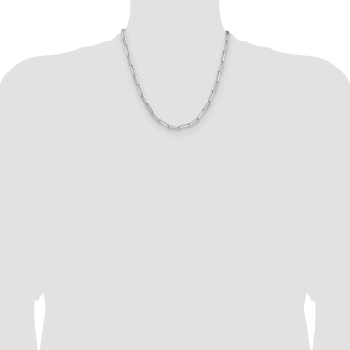 Buy Exclusive Rhodium-Plated Sterling Silver 4.4mm Double Chain Necklace - Stylish Value!-4