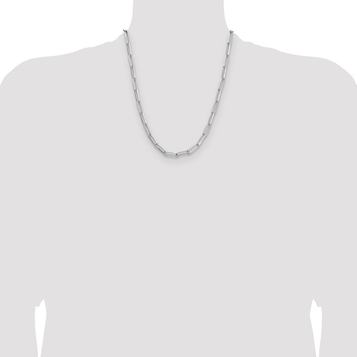 Buy Stylish Sterling Silver 5.5mm Double Link Paperclip Chain - Affordable Elegance-4