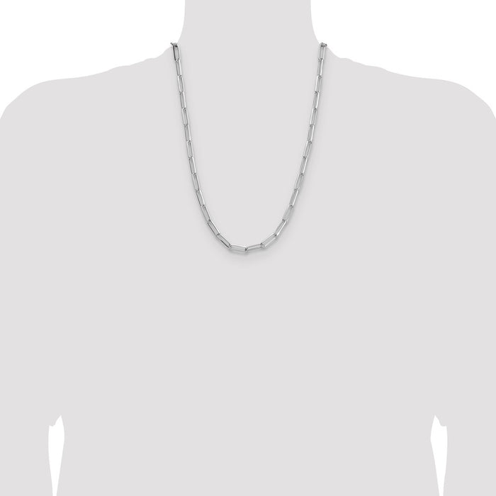 Buy Stylish 5.5mm Sterling Silver Double Link Paperclip Chain - Luxury Value!-4