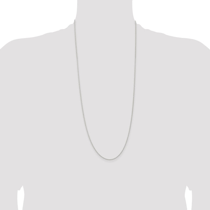 Buy Stylish 1.3mm Solid Sterling Silver Rope Chain - Luxury Value Jewelry-4