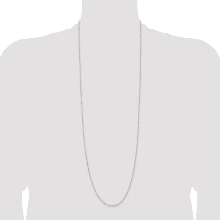 Buy 1.5mm Solid Sterling Silver Rope Chain - Stylish Value for Your Jewelry!-4