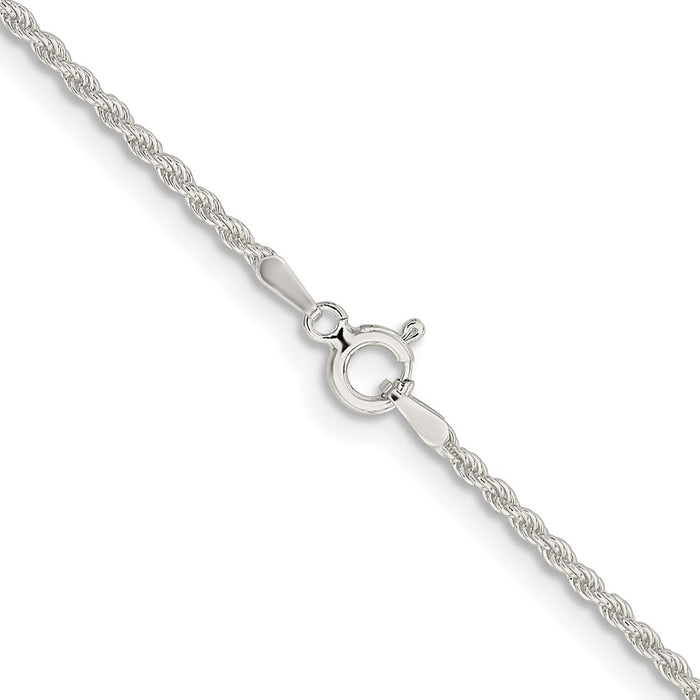Buy Stylish 1.8mm Solid Sterling Silver Rope Chain - Affordable Luxury Jewelry-3