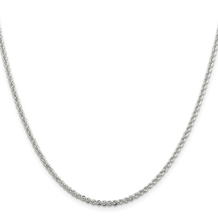 Buy Stylish 2.3mm Solid Sterling Silver Rope Chain - Affordable Luxury Jewelry-2