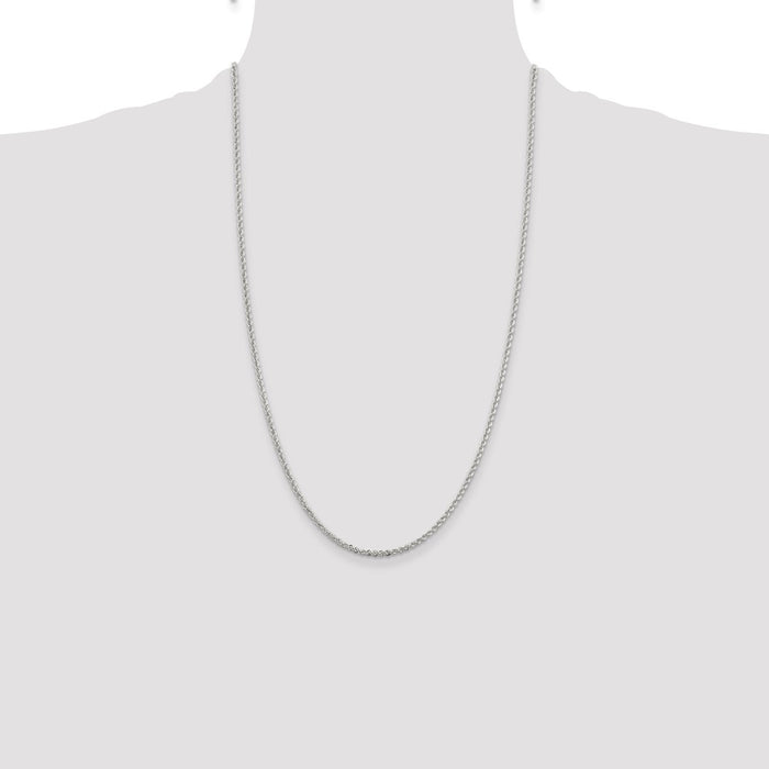 High-Quality 2.3mm Sterling Silver Rope Chain | Stylish & Affordable Price-4