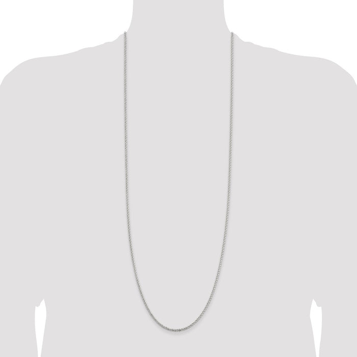 High-Quality 2.3mm Sterling Silver Rope Chain - Stylish & Affordable Jewelry-4