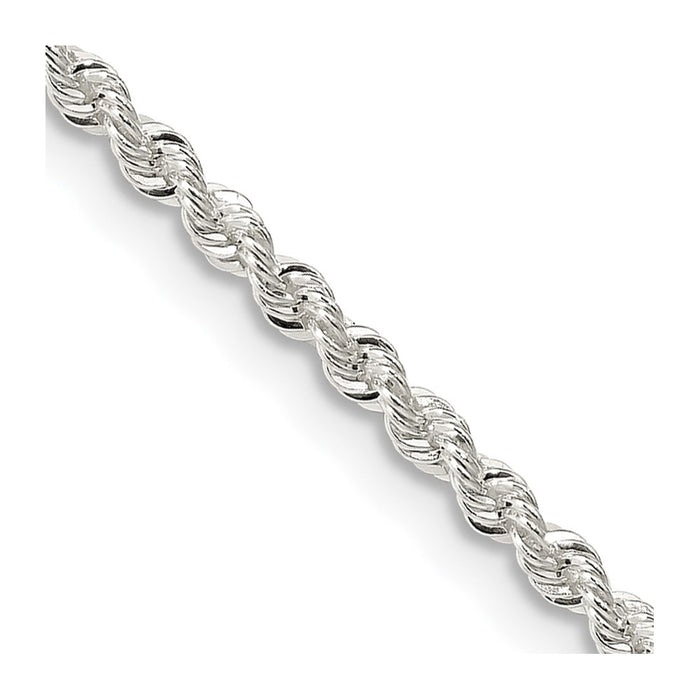 Buy Stylish 2.3mm Solid Sterling Silver Rope Chain - Affordable Luxury Jewelry-1