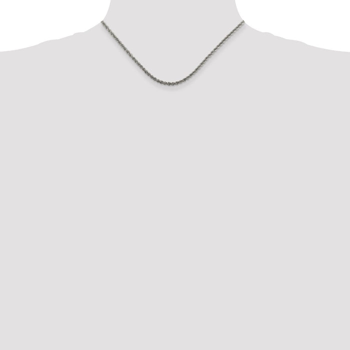 Buy Stylish 2.5mm Solid Sterling Silver Rope Chain - Affordable Luxury!-4