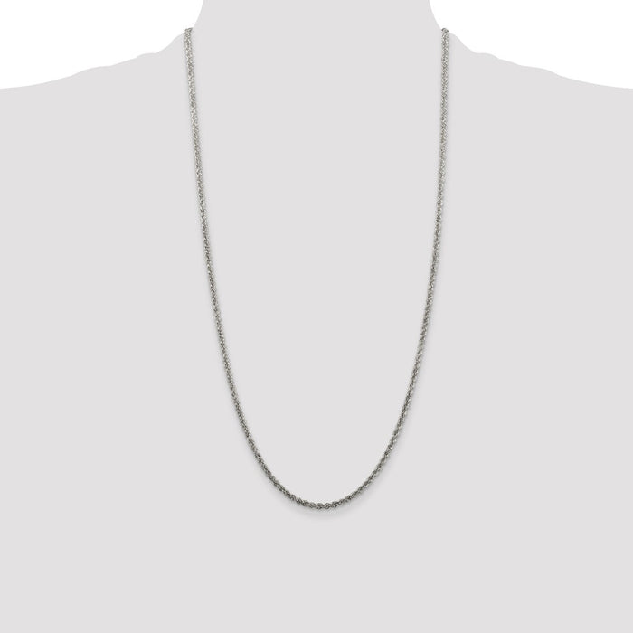 Buy Exclusive 2.5mm Sterling Silver Rope Chain - Affordable Luxury Jewelry-4