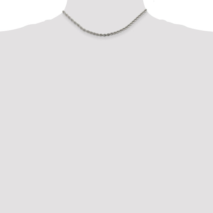 Buy Exclusive 3mm Solid Sterling Silver Rope Chain - Stylish & Affordable Quality-4