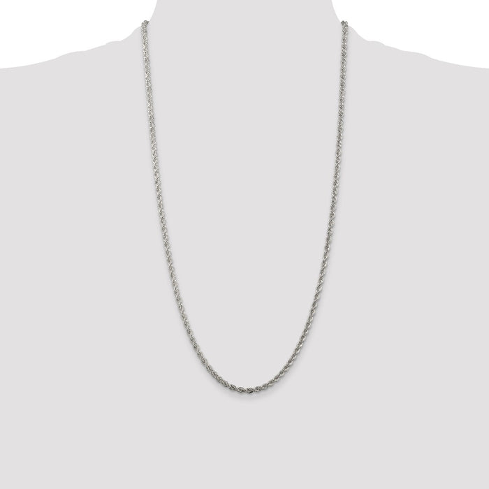 Buy Stylish 3mm Sterling Silver Rope Chain - High-Quality & Affordable-4