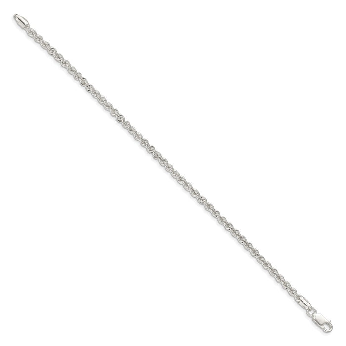 Buy Stylish 3mm Solid Sterling Silver Rope Chain - Affordable Elegance!-2