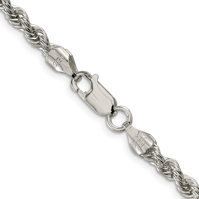 Exclusive Solid Sterling Silver 4.3mm Rope Chain - Stylish & Affordable-3
