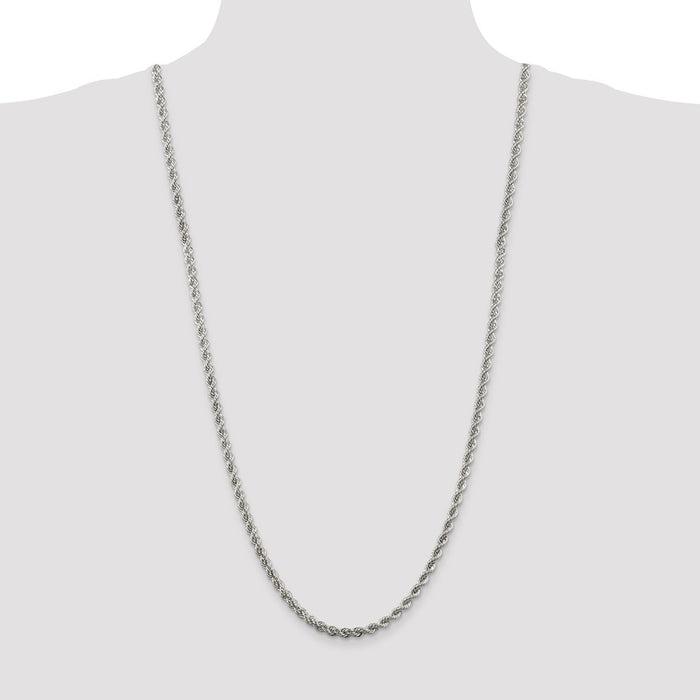Buy Stylish 4.3mm Solid Sterling Silver Rope Chain - Affordable Jewelry Value-4