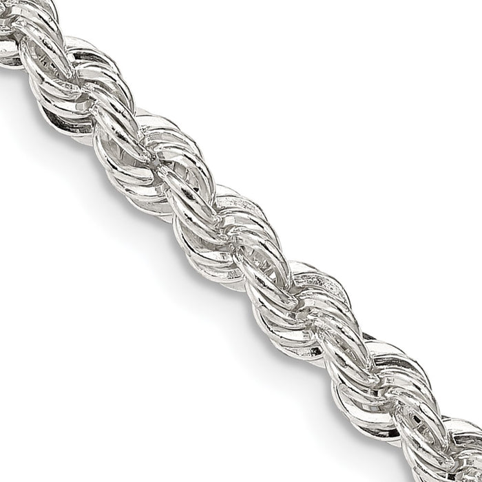 High-Quality 4.3mm Sterling Silver Rope Chain - Stylish & Affordable Jewelry-1