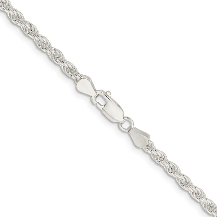 High-quality 4.5mm Sterling Silver Rope Chain - Stylish & Affordable Option!-3