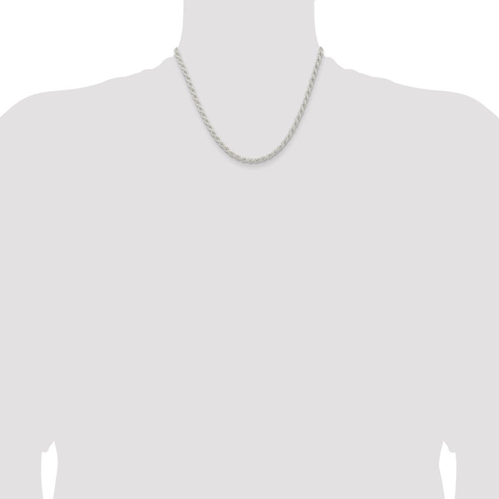 Buy Stylish 4.5mm Solid Sterling Silver Rope Chain | Affordable Elegance-4