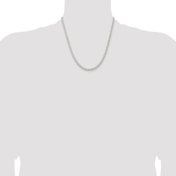 Buy Stylish 4.5mm Sterling Silver Rope Chain - High-Quality Design-4