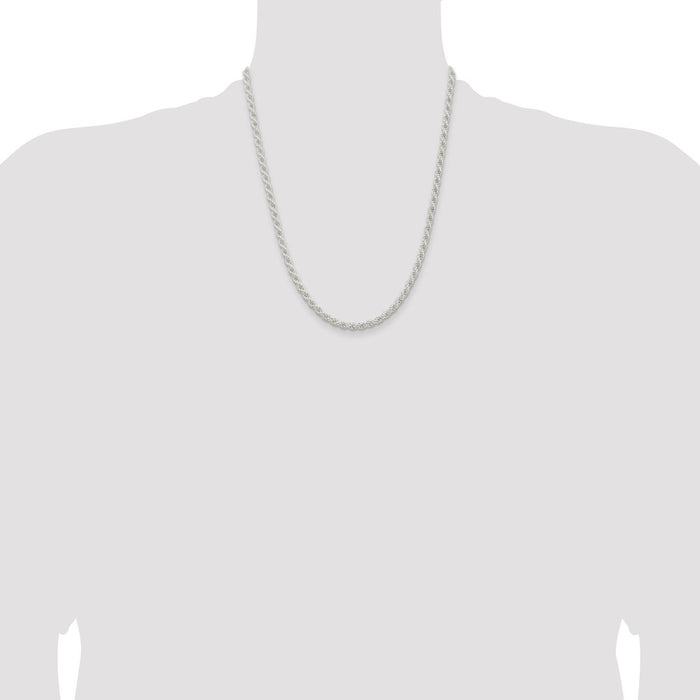 Buy Stylish 4.5mm Sterling Silver Rope Chain - Affordable Luxury Jewelry-4