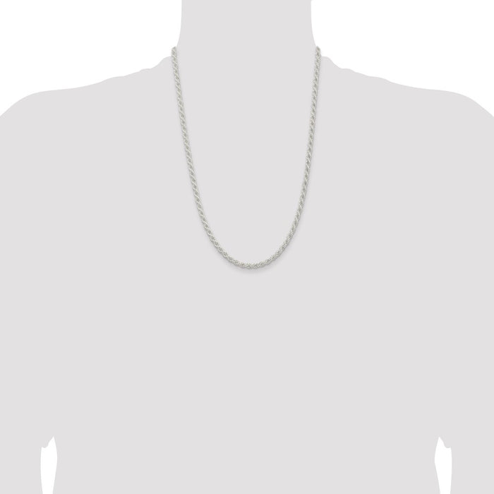 Buy Stylish 4.5mm Solid Sterling Silver Rope Chain | Luxury Value Jewelry-4