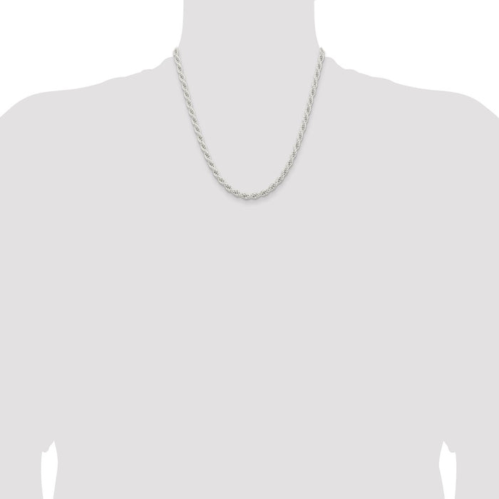 Exclusive 5mm Sterling Silver Rope Chain - Stylish & Affordable Jewelry-4
