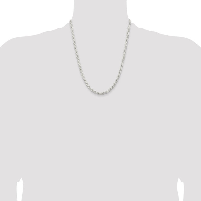 Buy Exclusive 5mm Sterling Silver Rope Chain | Stylish Design & Affordable Price-4