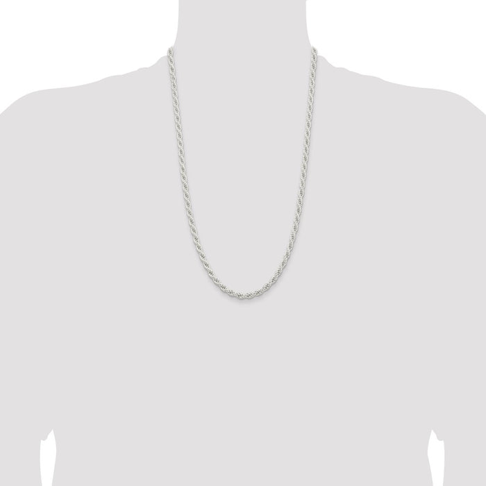 Buy Stylish 5mm Sterling Silver Rope Chain - High-Quality and Affordable!-4