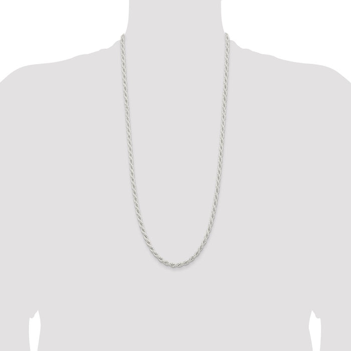 Exclusive 5mm Sterling Silver Rope Chain - Stylish & Affordable Jewelry-4