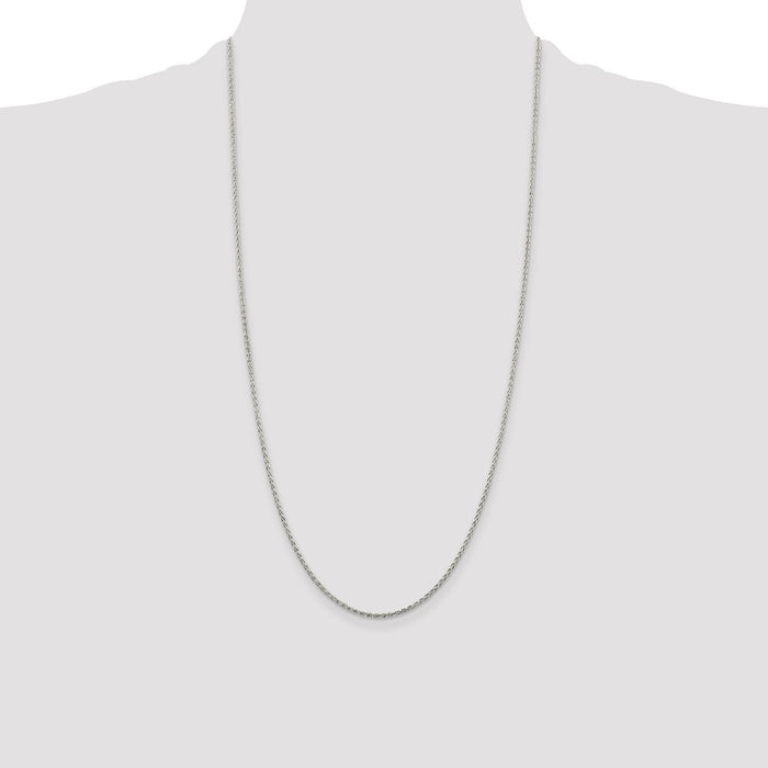 High-Quality 1.5mm Diamond-Cut Spiga Chain in Sterling Silver - Stylish Value!-4