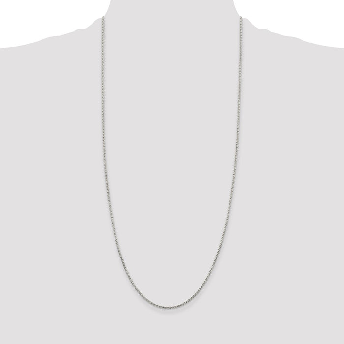 Buy Exclusive 1.5mm Diamond-Cut Spiga Chain in Sterling Silver - Stylish Value!-4