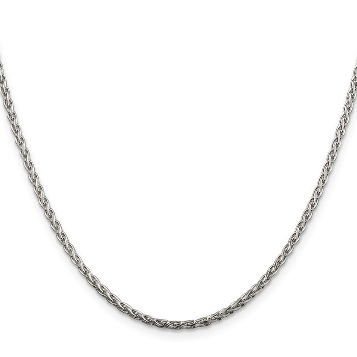 Buy 2mm Diamond-Cut Spiga Chain in Sterling Silver - Stylish & Affordable!-2