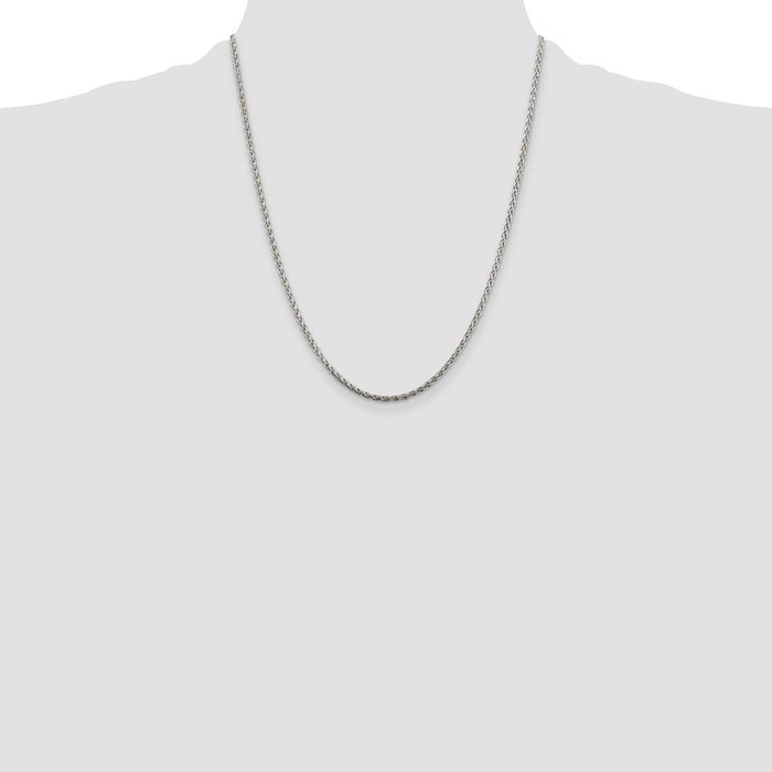 Buy Stylish 2mm Diamond-Cut Spiga Chain in Sterling Silver - High Quality-4