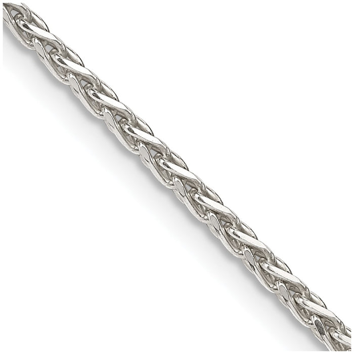 Buy 2mm Diamond-Cut Spiga Chain in Sterling Silver - Stylish & Affordable!-1