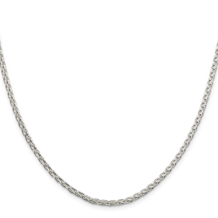Buy Stylish Diamond-Cut Spiga Chain in Sterling Silver - 2.75mm Thickness-2